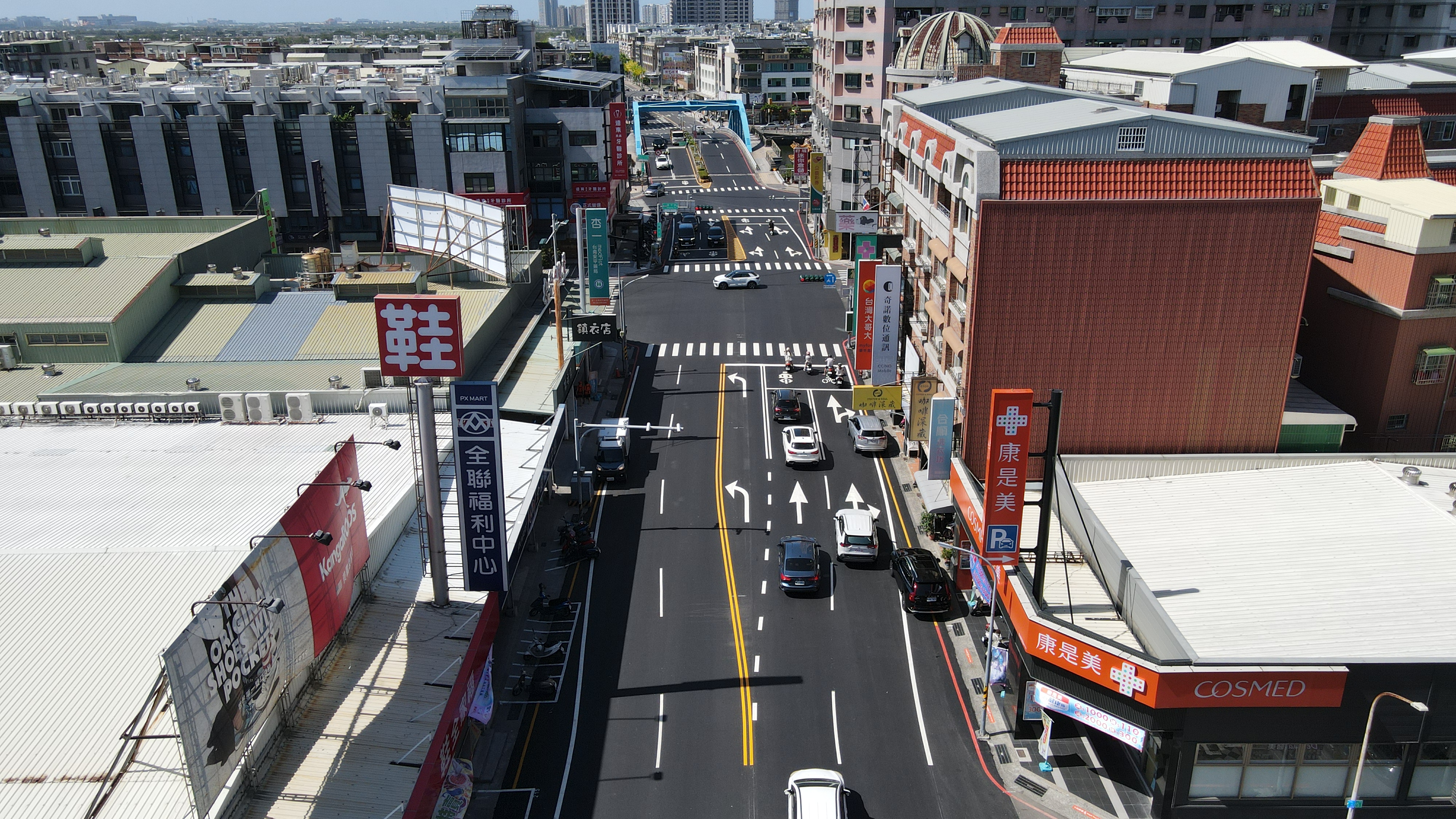 ▲華平路路平及3處左轉車道工程。（圖／台南市工務局提供）