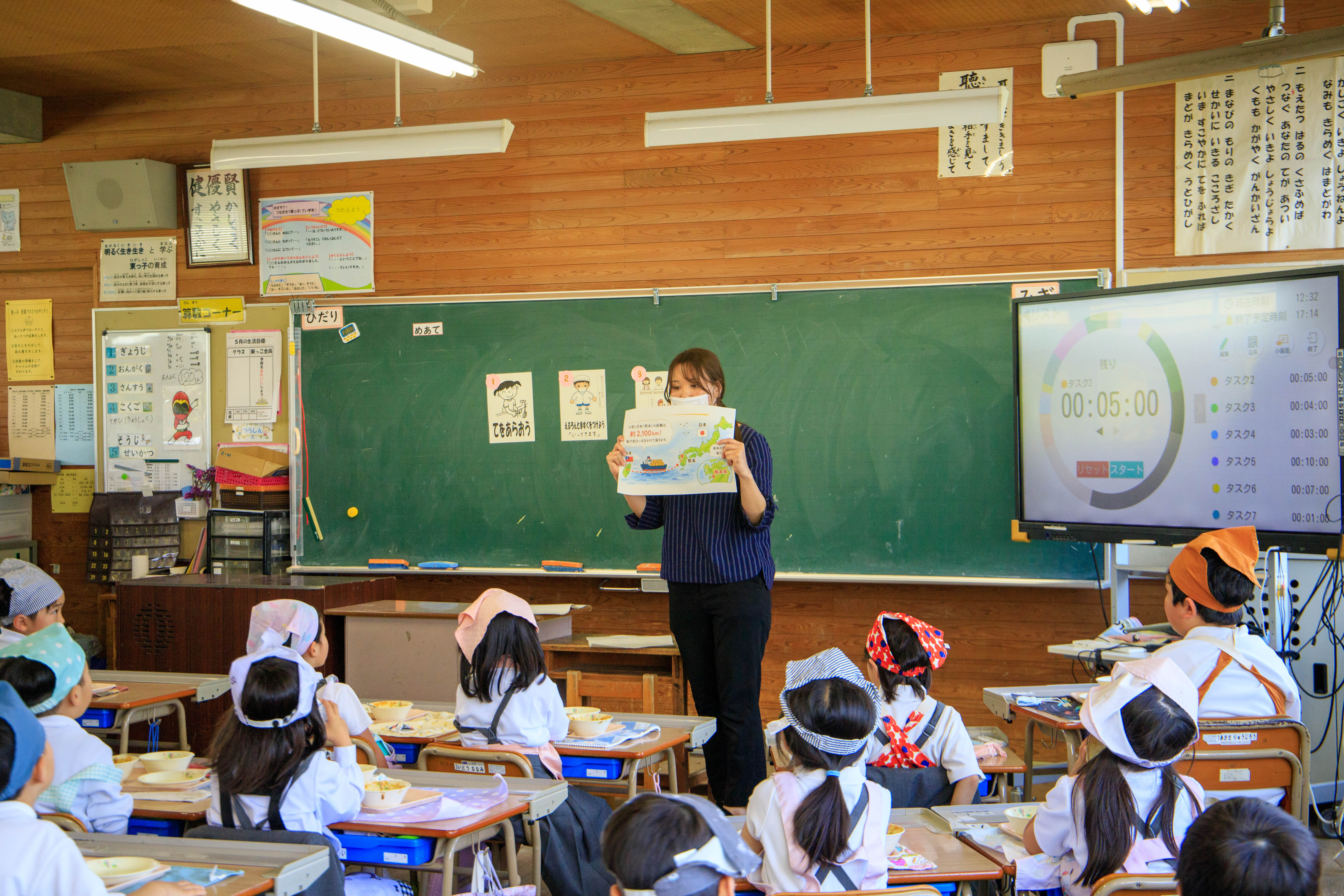 ▲宇土市的老師向學生們介紹台南。（圖／台南市政府提供）